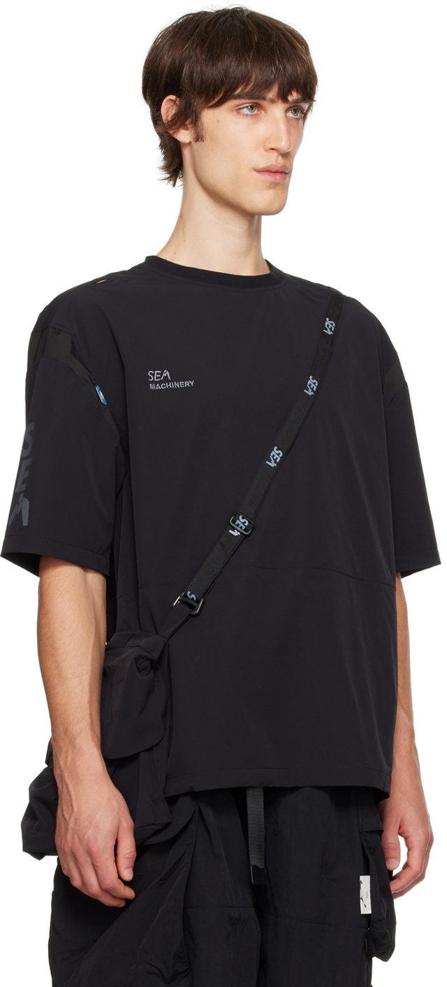 Archival Reinvent Black WIND AND SEA Edition Curve Bag & T-shirt Set