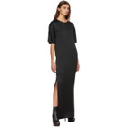 Haider Ackermann Black Satin T-Shirt Dress