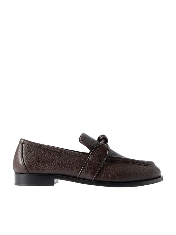 Photo: Bottega Veneta - Astaire Knot-Detailed Full-Grain Leather Loafers - Brown