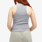 DONNI. Women's Rib Tank Top in Heather Grey