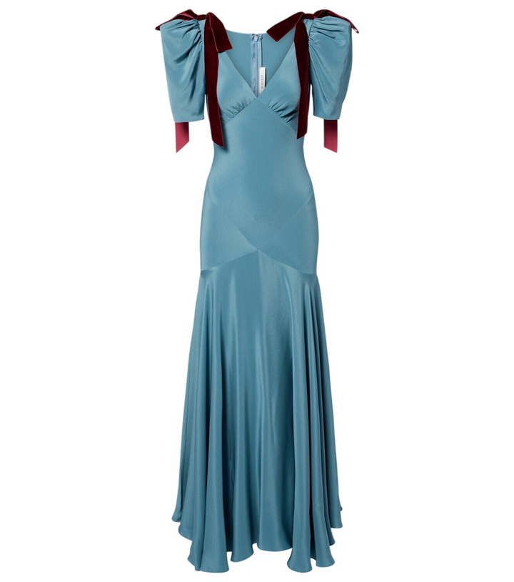 Photo: Rodarte Bow-detail silk satin maxi dress