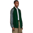 Gucci Green Chenille Zip-Up Sweater