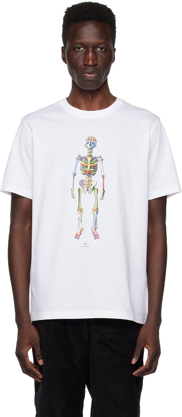 Photo: PS by Paul Smith White Skeleton T-Shirt