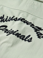 thisisneverthat - Originals Dirt Logo-Embroidered Cotton-Blend Shirt - Green