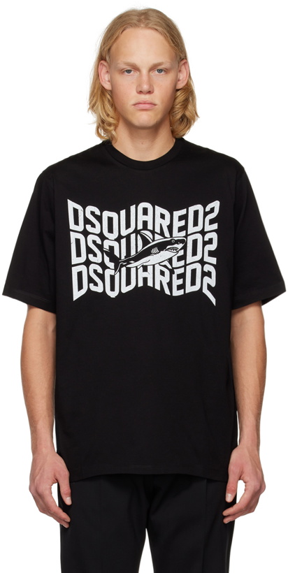 Photo: Dsquared2 Black Shark Slouch T-Shirt
