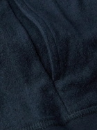 Frescobol Carioca - Enzo Slim-Fit Cotton-Blend Terry Zip-Up Sweatshirt - Blue