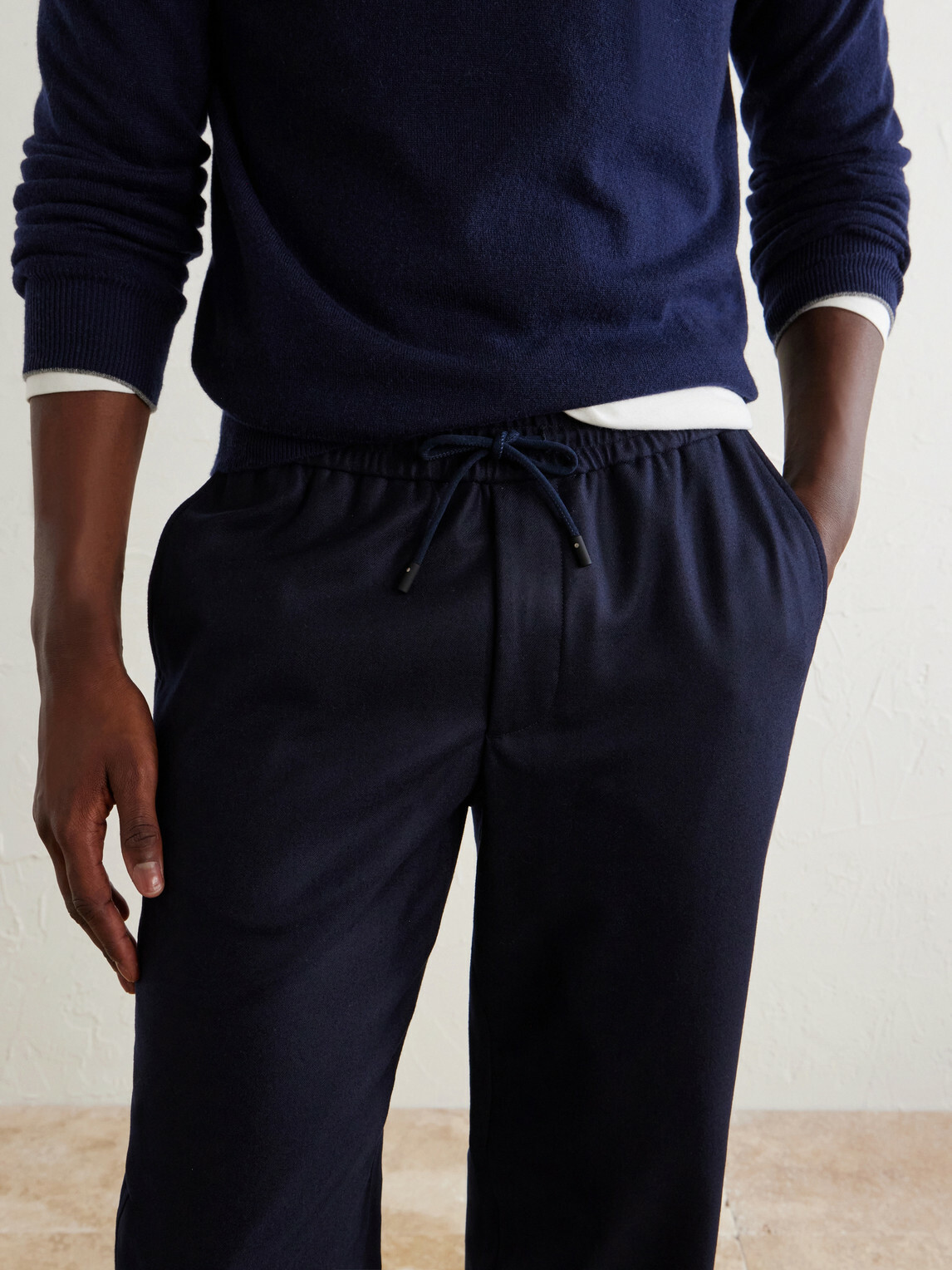 SEASE - Mindset Straight-Leg Stretch Virgin Wool-Flannel Trousers - Blue