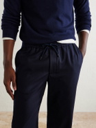 SEASE - Mindset Straight-Leg Stretch Virgin Wool-Flannel Trousers - Blue