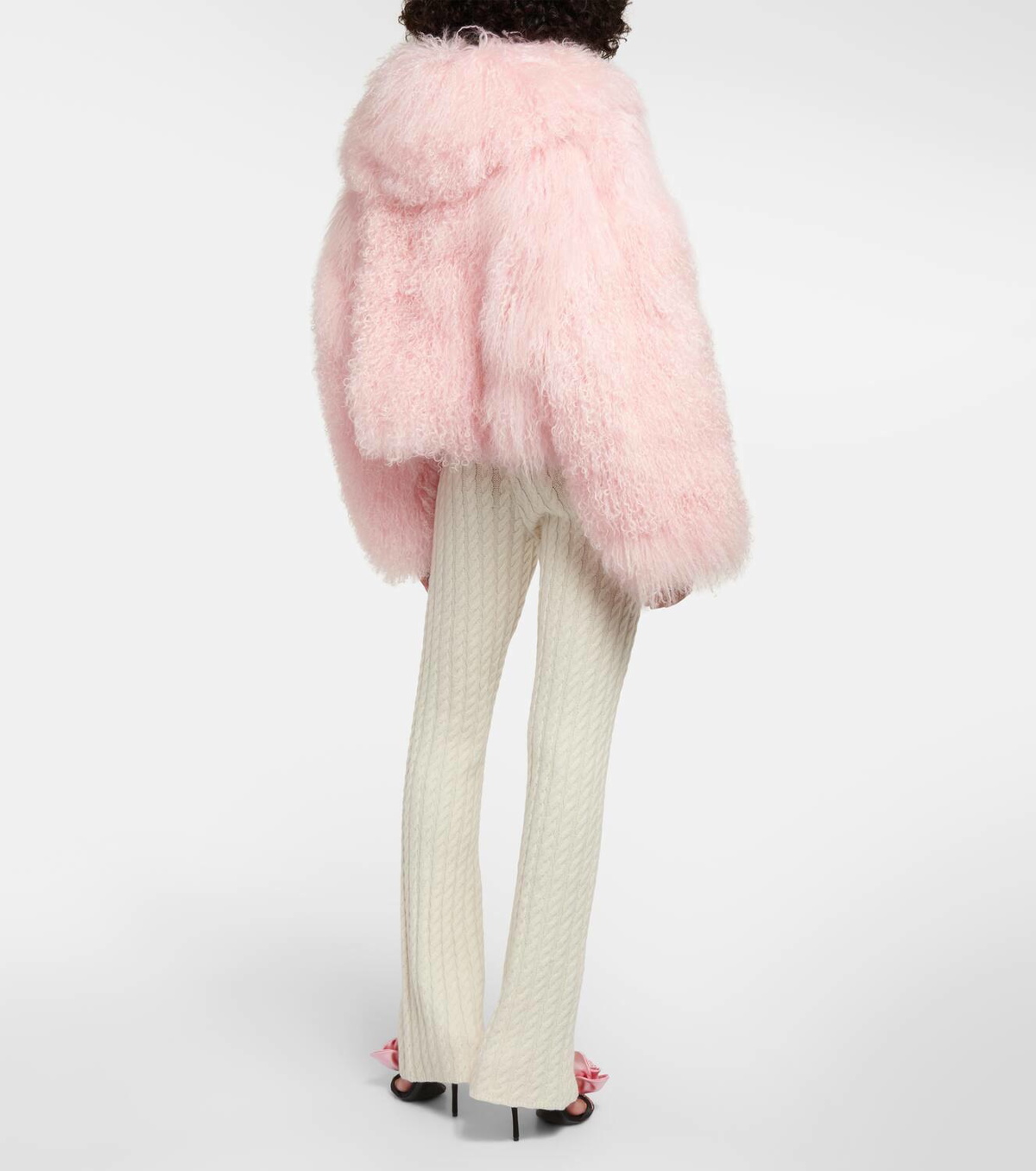 Magda Butrym Cropped shearling jacket Magda Butrym