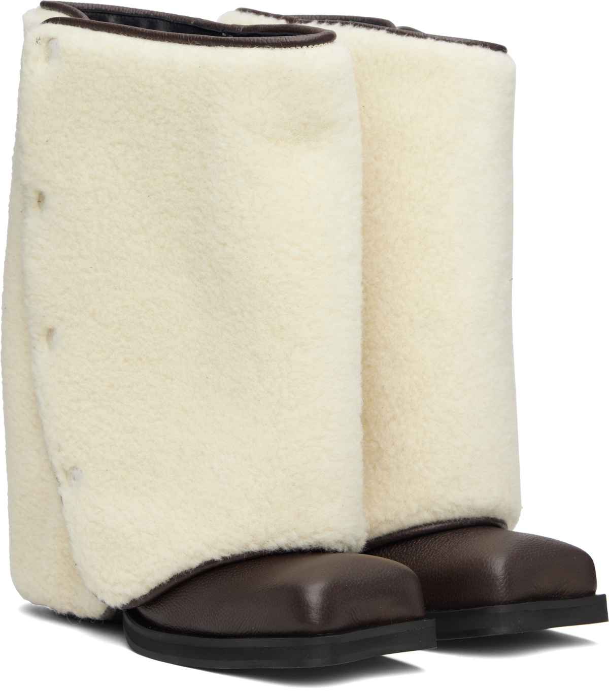 GmbH Off-White & Brown Emrik Gaiter Boots