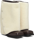 GmbH Off-White & Brown Emrik Gaiter Boots