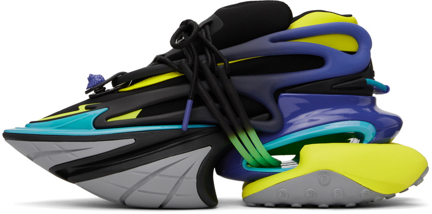 Balmain Black & Blue Unicorn Sneakers Balmain