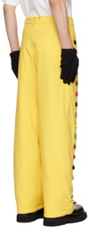SPENCER BADU Yellow Beaded Trousers