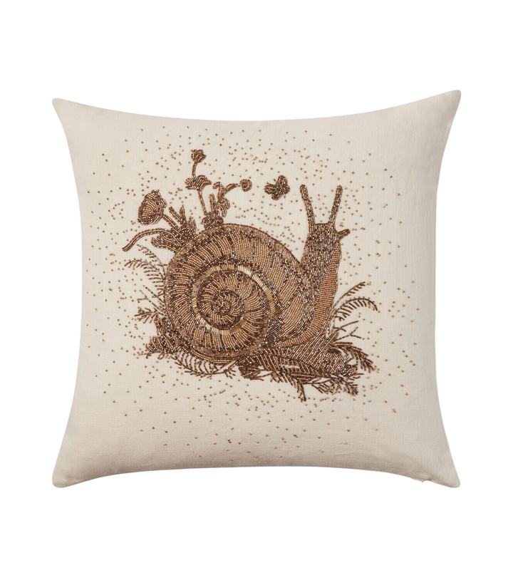 Photo: Jonathan Adler Muse beaded linen cushion
