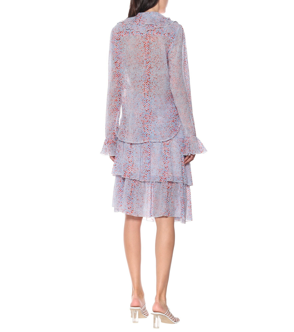 See By Chloe - Printed cotton and silk midi skirt