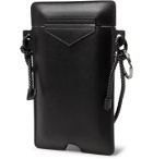 GIVENCHY - Logo-Debossed Leather Phone Pouch Lanyard - Black