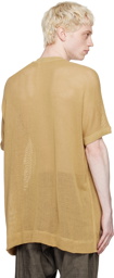 Jan-Jan Van Essche Yellow O-Project Semi-Sheer T-Shirt