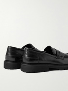 VINNY's - Kiltee Full-Grain Leather Penny Loafers - Black