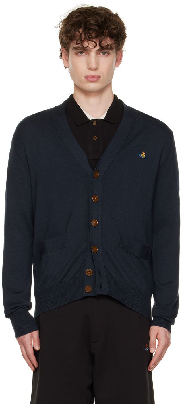 Vivienne Westwood Navy Orb Cardigan Vivienne Westwood