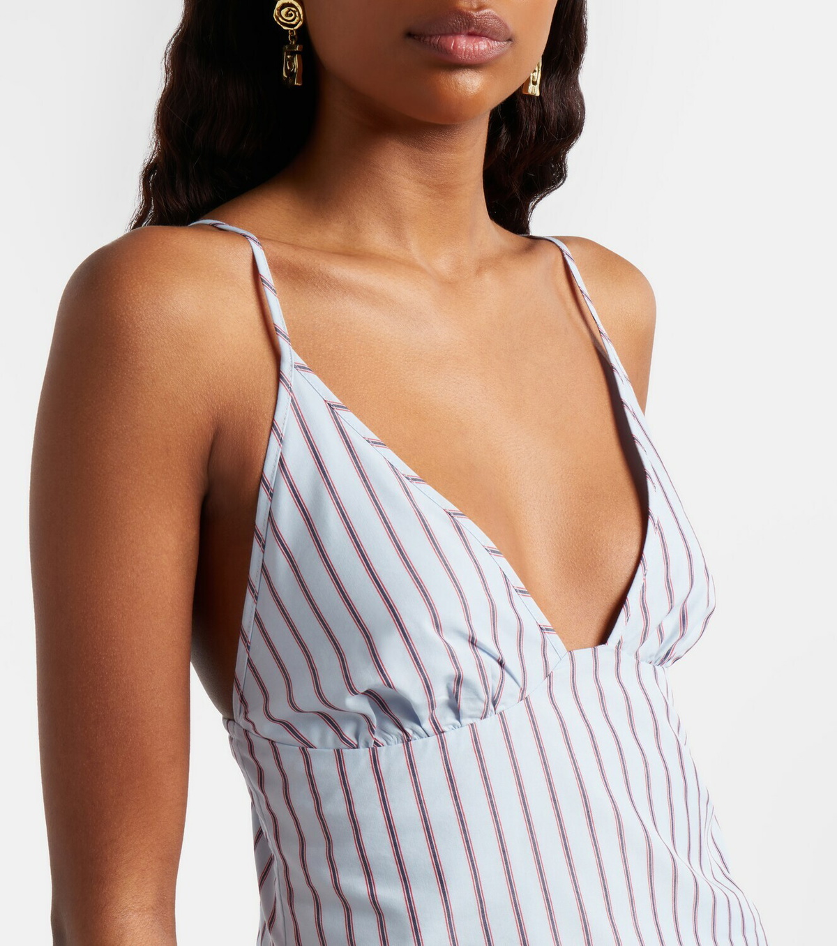 SIR Lista pinstripe cotton-blend top