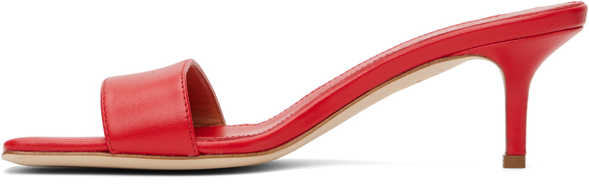 Aeyde Red Ilvy Leather Mules