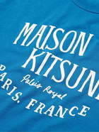 Maison Kitsuné - Logo-Print Cotton-Jersey T-Shirt - Blue