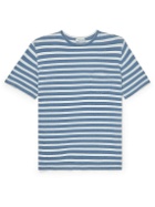 Peter Millar - Striped Cotton-Jersey T-Shirt - Blue