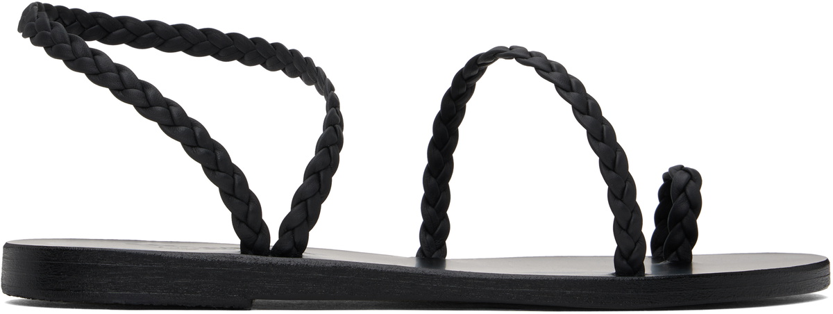 Ancient Greek Sandals Black Eleftheria Sandals