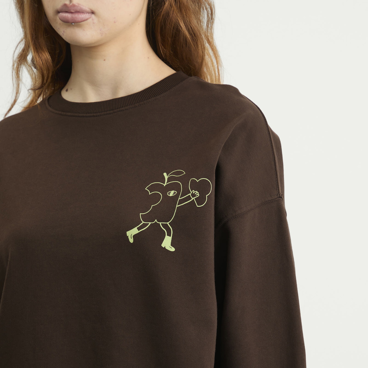 Damson Madder Women's Apple Peel Sweatshirt in Brown