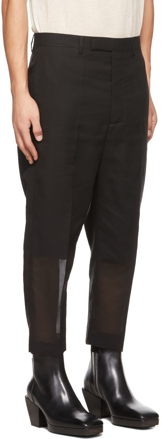 Rick Owens Black Cropped Astaire Trousers Rick Owens