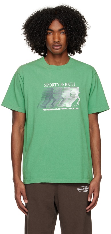 Photo: Sporty & Rich Green Gradient T-Shirt