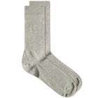 Represent Men's Initial Embroidered Sock in Grey Marl