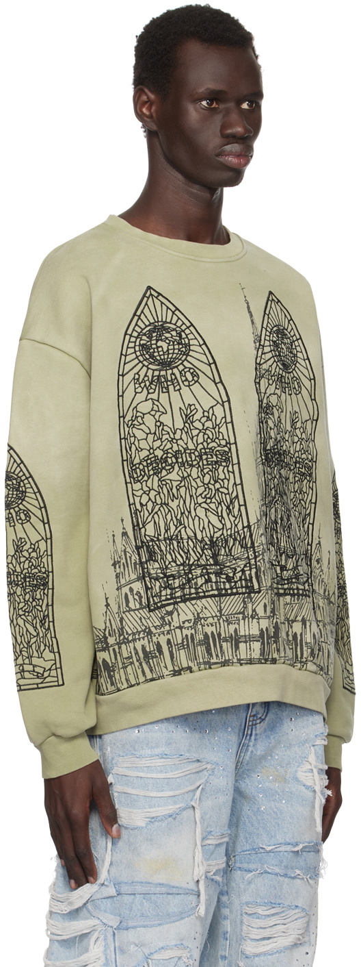 Who Decides War Green Cathedral Sweatshirt