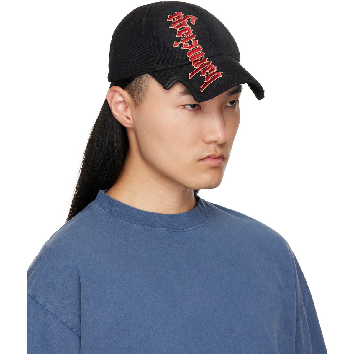 Balenciaga Black Gothic Placement No Closure Cap