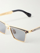 Jacques Marie Mage - Miles City Squared-Frame Gold-Tone Sunglasses