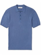 Orlebar Brown - Maranon Perforated Cotton Polo Shirt - Blue