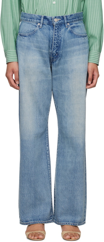 Photo: AURALEE Blue Selvedge Faded Light Jeans