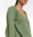 Deveaux New York - Ruby cotton-blend halterneck top