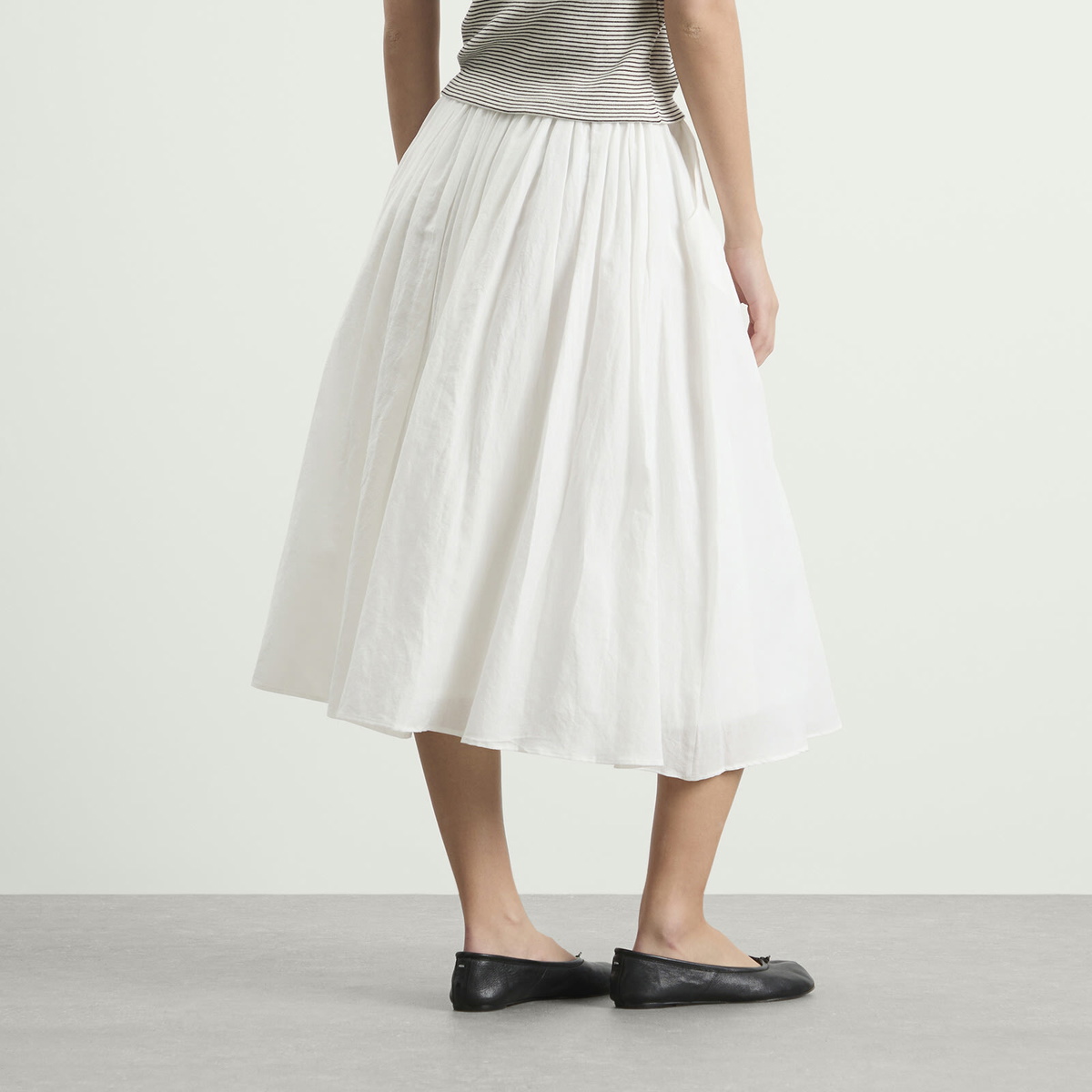 Nothing Written Women's Shore Linen Midi Skirt in White