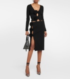 Jean Paul Gaultier Flower-appliqué cropped cardigan