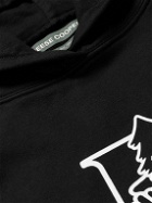 Reese Cooper® - Logo-Print Cotton-Jersey Hoodie - Black