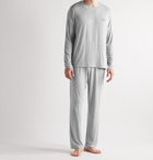 Hugo Boss - Mélange Stretch-Modal Jersey Pyjama T-Shirt - Gray