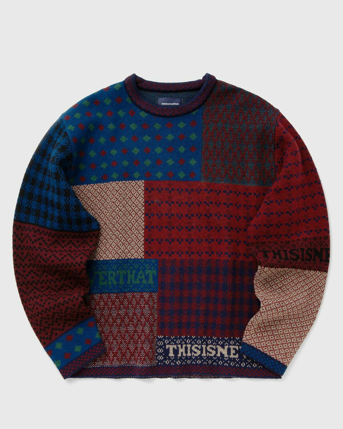 Thisisneverthat BLOCK KNIT L/S TOP Multi-color Mens Pullover