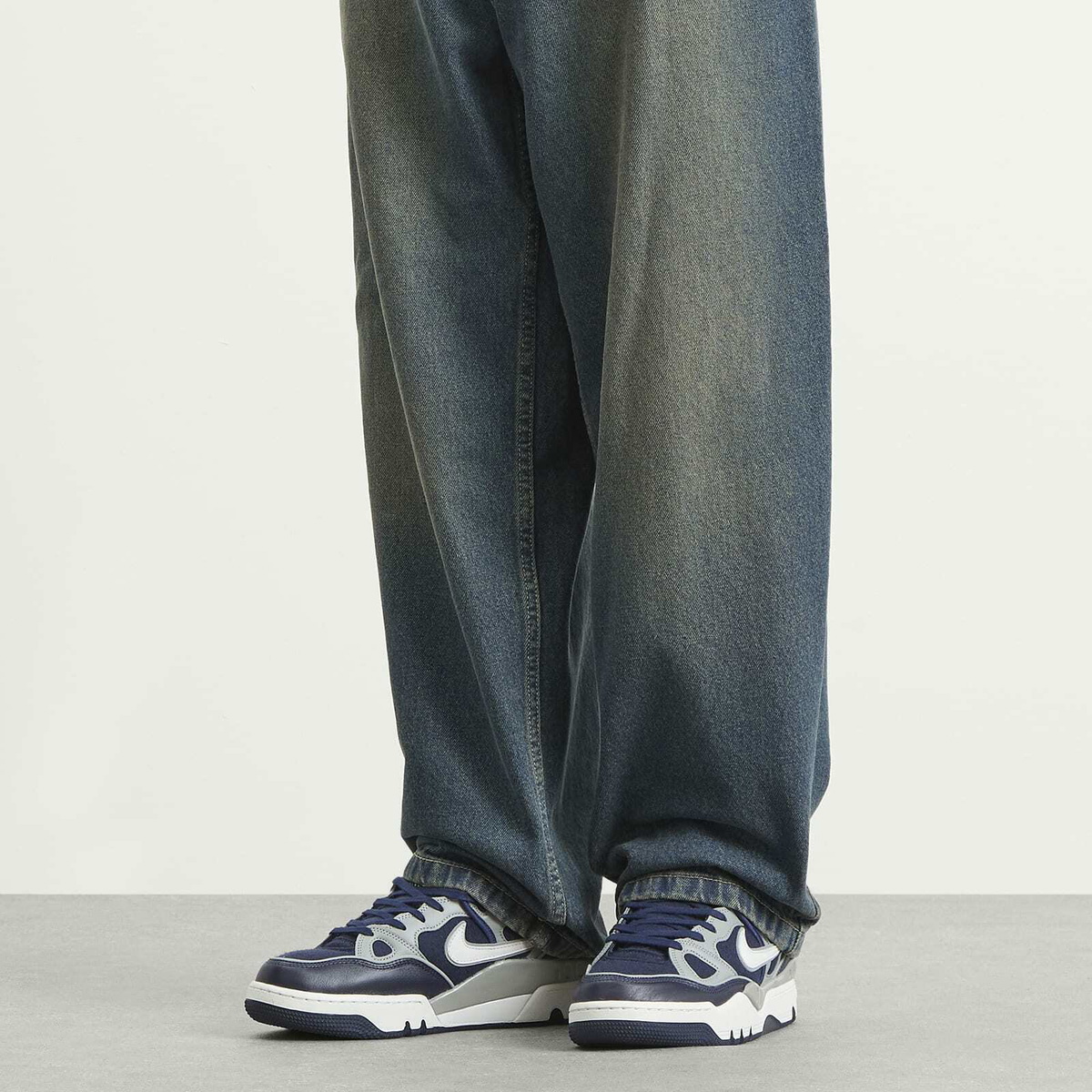 Nike x Nigo Air Force 3 Low SP Sneaker in Midnight Navy/Off White/Shadow Grey
