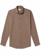 Richard James - Puppytooth Cotton-Flannel Shirt - Brown