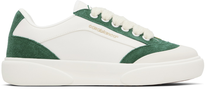 Photo: Casablanca Off-White & Green Del Mar Sneakers