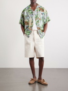 OrSlow - Camp-Collar Printed Voile Shirt - Green