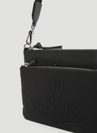 Penny Double Pouch Crossbody Bag in Black