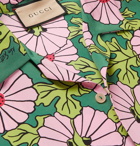 GUCCI - Ken Scott Camp-Collar Floral-Print Silk-Crepe Shirt - Green