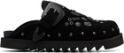 Toga Virilis Black Eyelet Metal Sabot Loafers